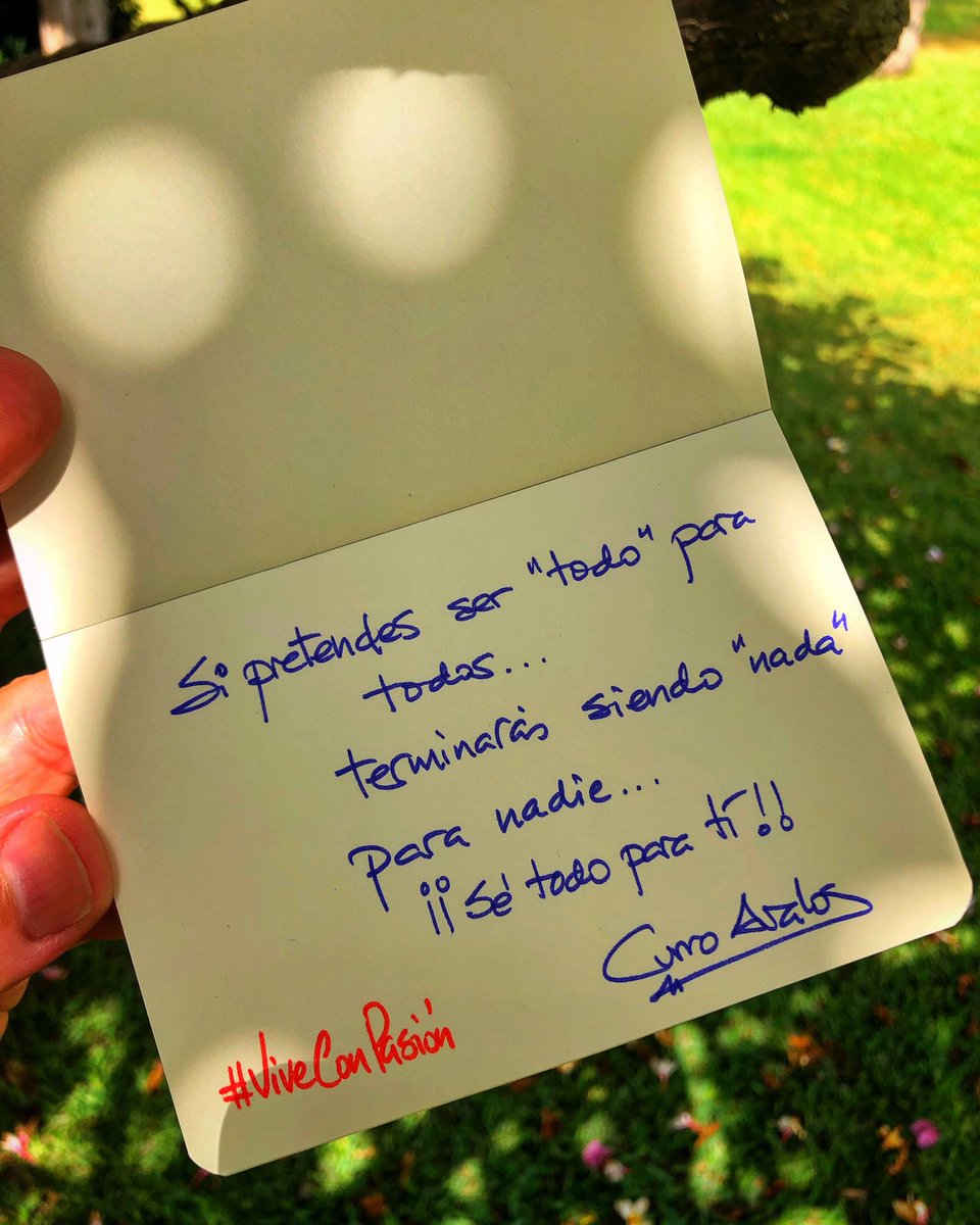 No pretendas serlo TODO para TODOS...

#AprenderAGanar #CurroAvalos