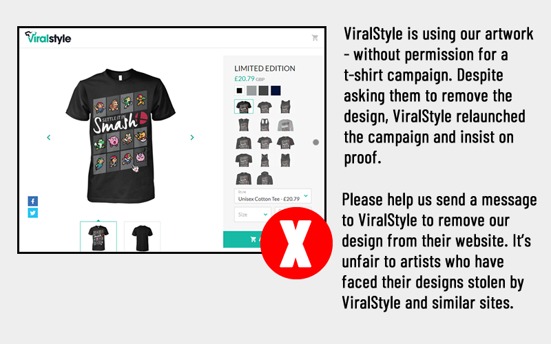 teechudesigns's tweet photo. Please RT/reply - we need your help.

@ViralstyleLLC was asked to remove the shirt (that uses OUR artwork), but they insist on proof. It's now back on their website again.

Proof:
Our design (Nov 2018 vote): https://t.co/Y7et6IxAW3
On our website:  https://t.co/3Cxa5buCdo https://t.co/GwGaMEJpcD