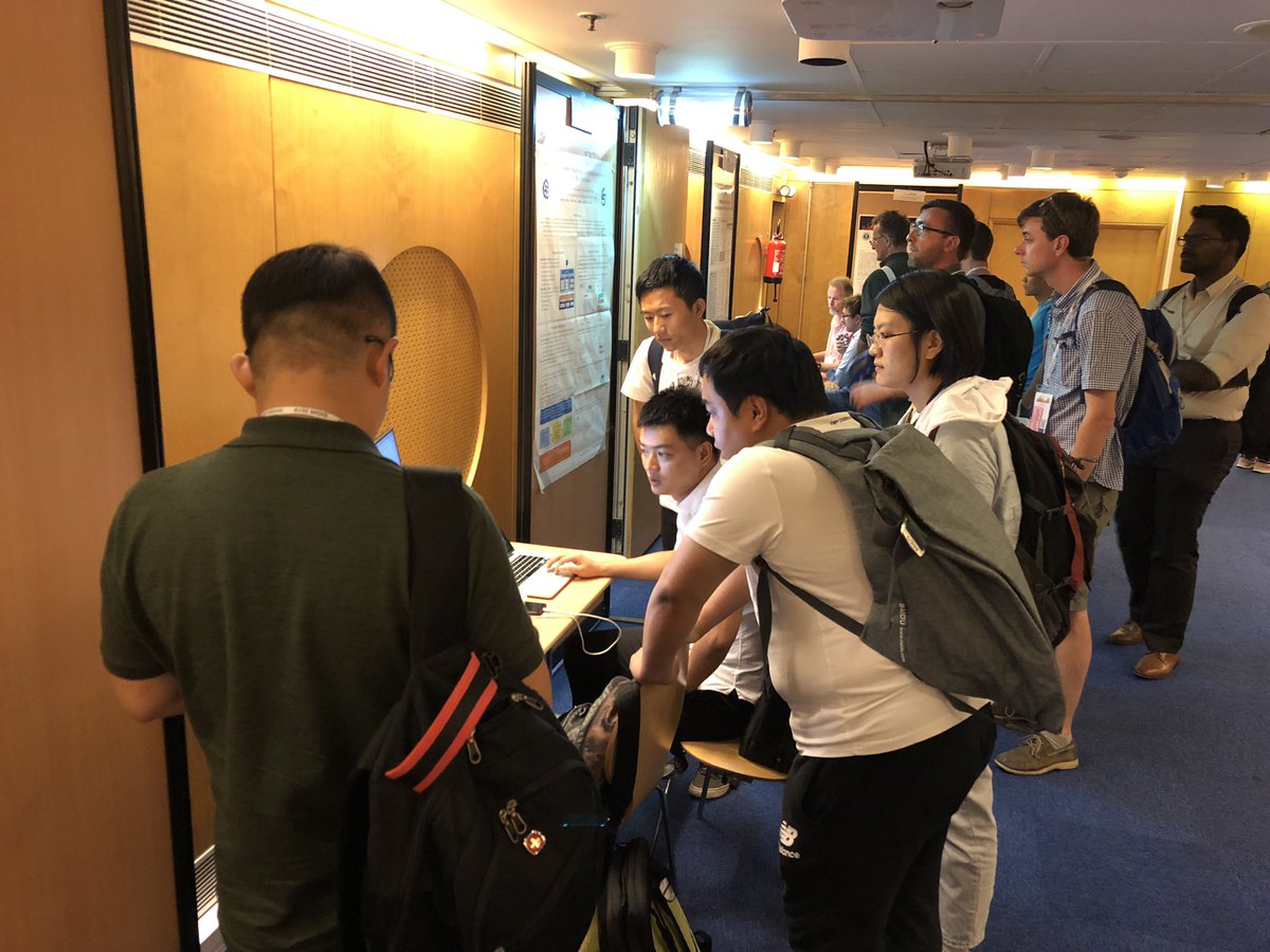 My students presenting our paper on ‘risk control for Web QA’ and demoing the new MatchZoo platform #sigir2019