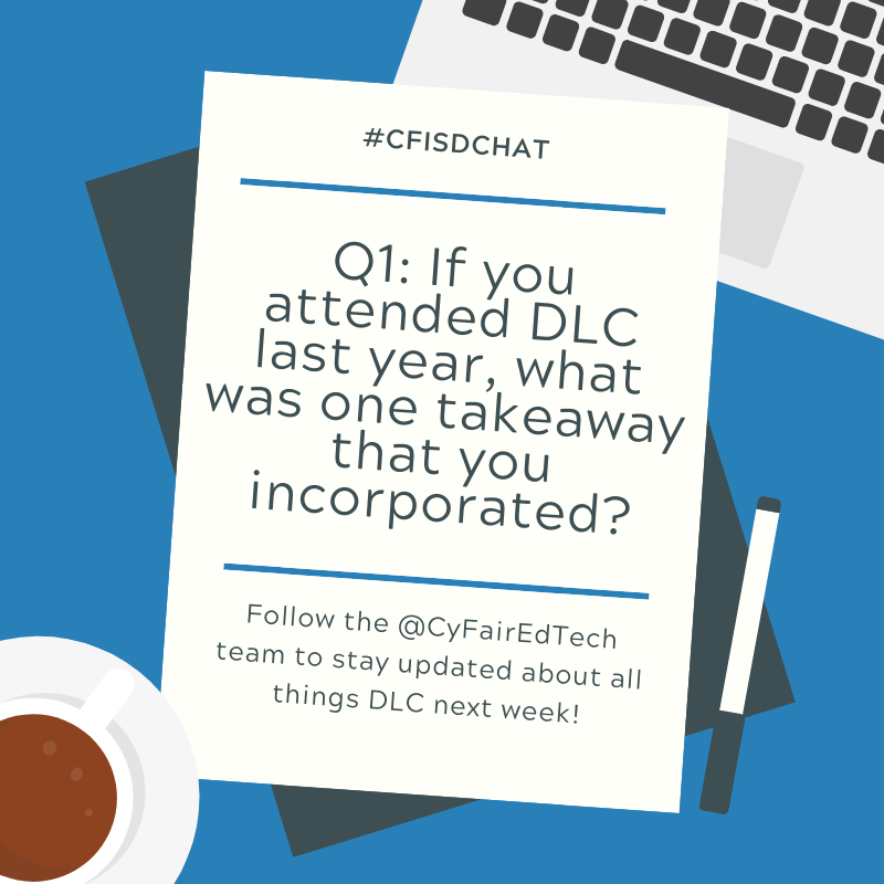 CFISDchat's tweet photo. Q1: Don't forget to answer with A1 and #CFISDchat https://t.co/q3TZD5BwlU