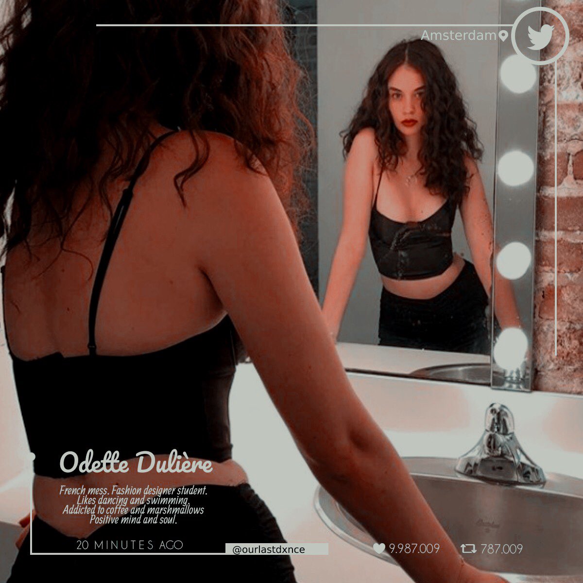 ━━━━━  𝑶𝒅𝒆𝒕𝒕𝒆 𝑫𝒖𝒍𝒊𝒆̀𝒓𝒆

        ❛ I’ᴍ ᴛɪʀᴇᴅ ᴀɴᴅ ᴀɴɢʀʏ﹐ ʙᴜᴛ sᴏᴍᴇʙᴏᴅʏ sʜᴏᴜʟᴅ ʙᴇ——❜ // 
 
                                     ━━━━━
༼⤻ Fʀᴇɴᴄʜ ᴍᴇss
༼⤻ #ғʀᴇᴇʀᴏʟ 
                       
                   ❨ ♡⃕ + ↺ ❩