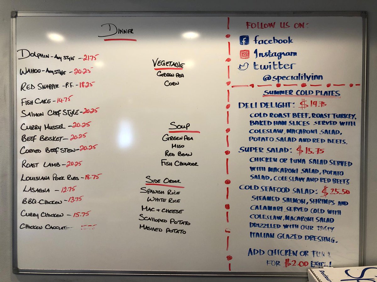 Working LATE? No problem! Our doors are open until 10pm. Call 236-3133 for takeout. 🕙 #Speciality