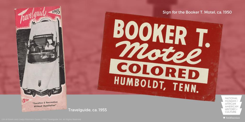 We're headed down South on our road trip! Did you know, Travelguide, Inc published booklets catered solely to African American vacationers due to segregation? At the bottom of the booklet is Travelguide's motto: "Vacation &amp; Recreation, Without Humiliation." #APeoplesJourney