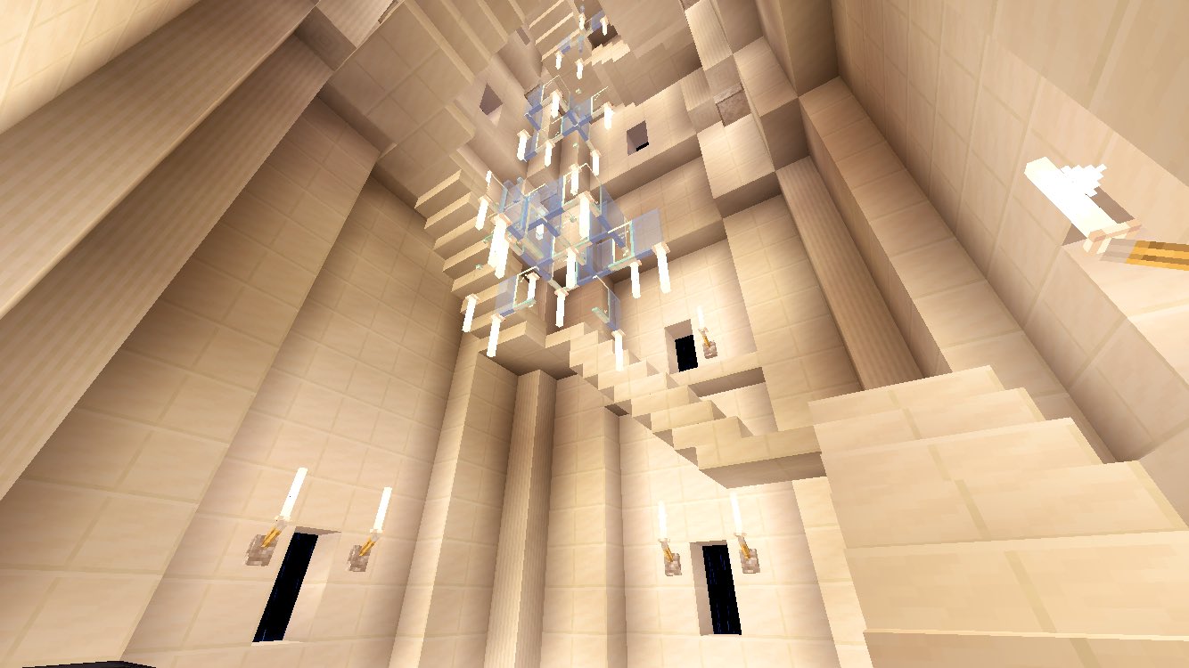 くみちょ ᐛ Minecraft 石工村人と交易しまくってクォーツ集め エレンさんとネリーさんにもクォーツいただき なんとか灯台完成 なんか色々微妙やから影modで誤魔化す O やってるうちによく分からんくなってきたｗ 遊鯖 遊宮城 マイクラ