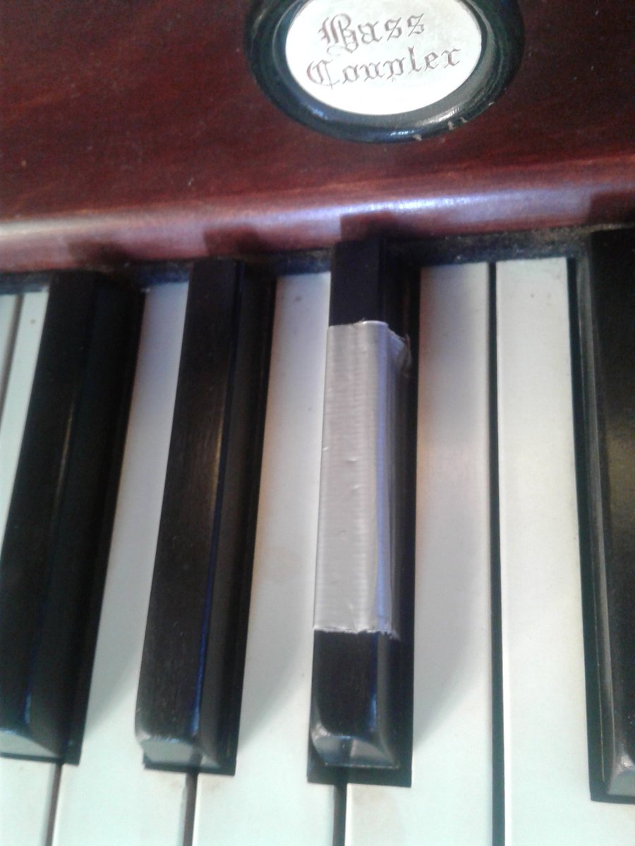 Help I need a conservator! Found this on an organ in our 1890 Anglican church. It did not come to us this way. Yes that is duct tape.