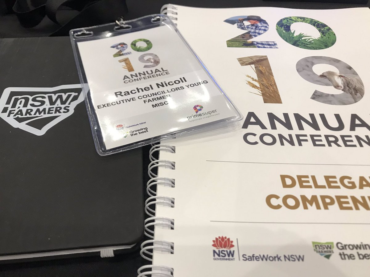 Great to be a part of this week’s @NSWFarmers conference. 2019 honours #healthyfarms, #healthybusinesses and #healthyfarmers 🌱💚