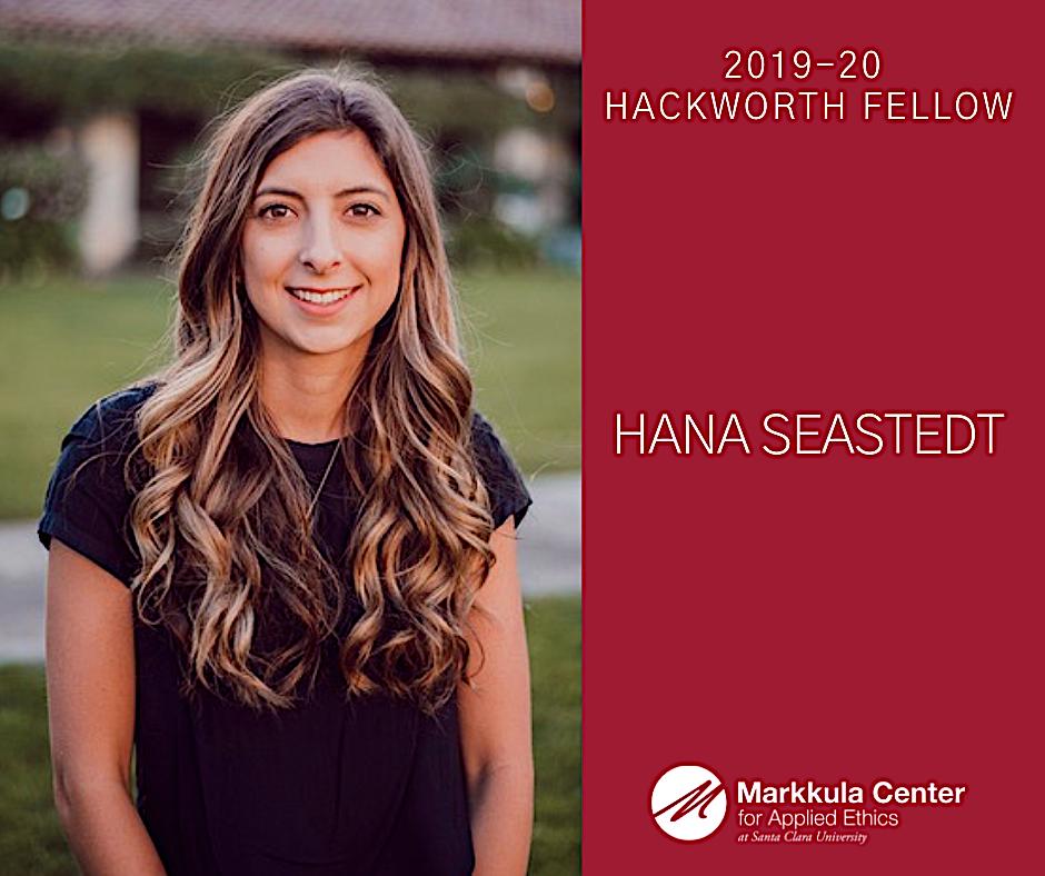 scuethics's tweet photo. Meet incoming #HackworthFellow and SCU senior Hana Seastedt! “Originally from La Jolla, I graduated from high school in Vientiane, Laos. #Ethics is important to me because I believe that every action has an ethical component that needs to be considered before making a decision." https://t.co/qsaQ7NZ1T0