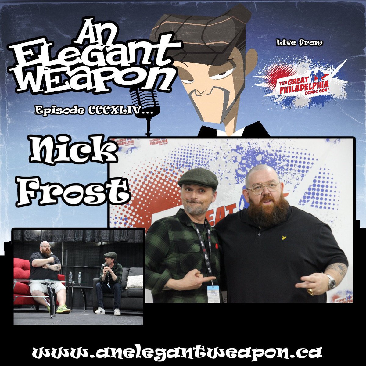 AEWpodcast's tweet image. Episode CCCXLIV...Nick Frost.  A chat and live Q&amp;amp;A with the star of the Cornetto trilogy,Into The Badlands and a Doctor Who Xmas Special, @nickjfrost ! anelegantweapon.ca and where all great podcasts are found... #shaunofthedead #hottfuzz #podcast #nickfrost #intothebadlands