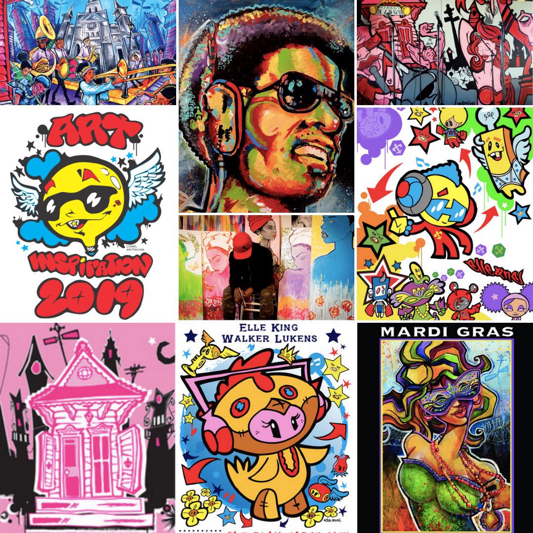 Just a few snippets of the incredible work of New Orleans based artist Lionel Milton! When we heard Lionel was wanting to inspire some deserving young artists in the Los Angeles area, we knew we had to be apart of it!! #lionelmilton #artinspiration2019 #countonme