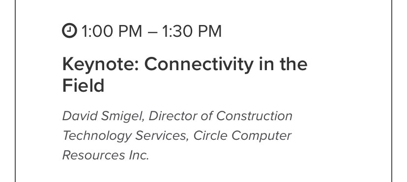ccr_christa's tweet image. Wanna know what I’m stoked for on this fine Monday, #ConstructionDorks? ⁦@DavidSmigel⁩ will be a keynote at the upcoming #SmartJobsite Conference in LA with ⁦@builtworlds⁩! Time to answer all those burning questions about #jobsiteconnectivity 🙌🏻