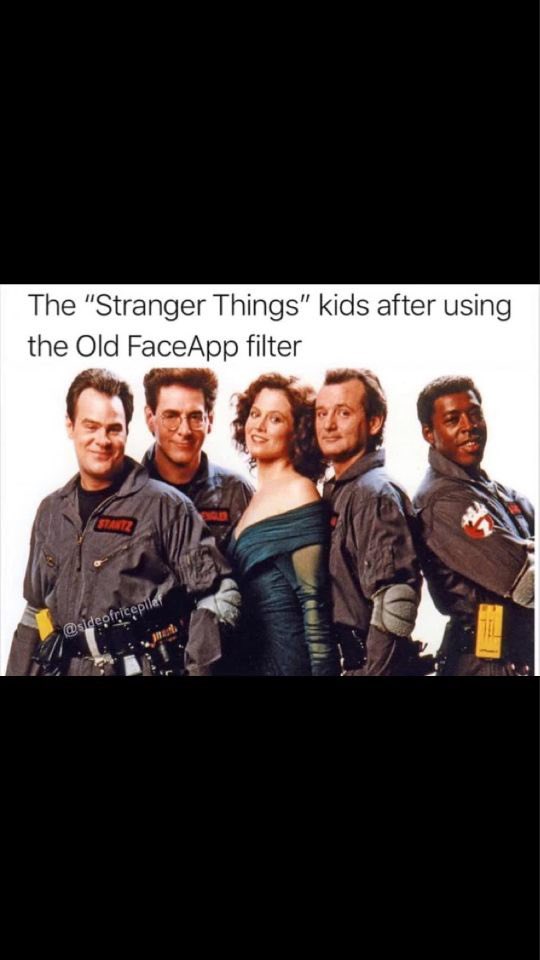 CuptoCupShow's tweet photo. The kids from #StrangerThings aged pretty well! #Ghostbusters #netflix #comedy #podcasts #cuptocupshow #oldfaceapp https://t.co/pAClLRt6uf