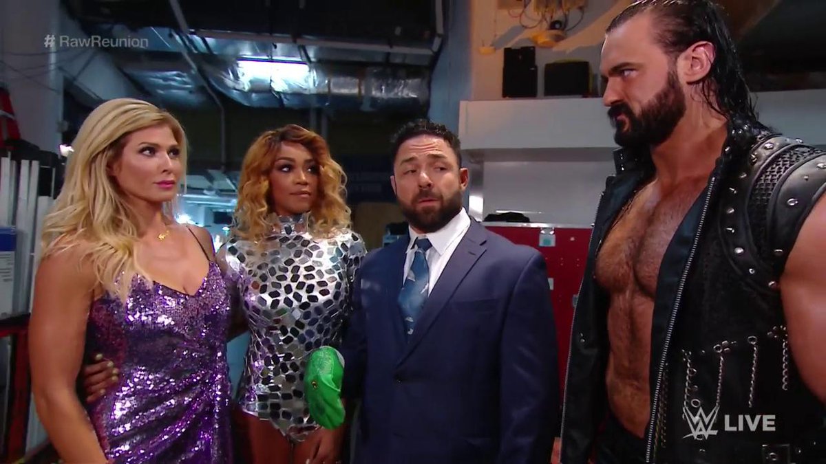 Not even @milanmiracle, @AliciaFoxy, @Torrie11...and COBRA can impress @DMcIntyreWWE? #RawReunion