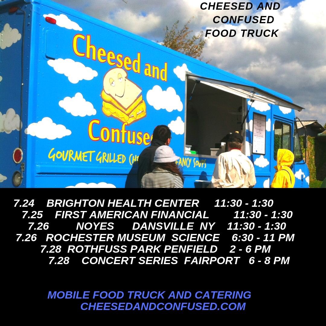 CheesedConfused's tweet image. New week friends !! Come visit us !! #cheesedandconfused #roceats #foodtruck @rocbft @CheesedConfused