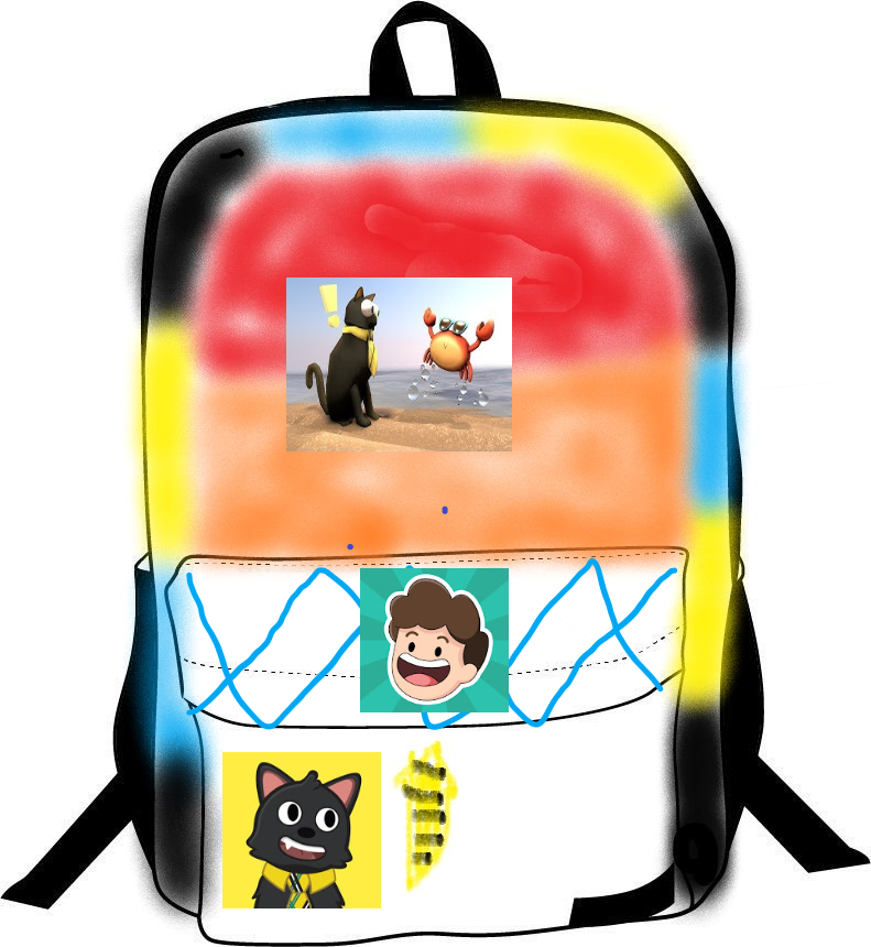 well i made this. it took me 6 DAYS to make it. i am sorry i am a bad artist
#DenisBackpack2019