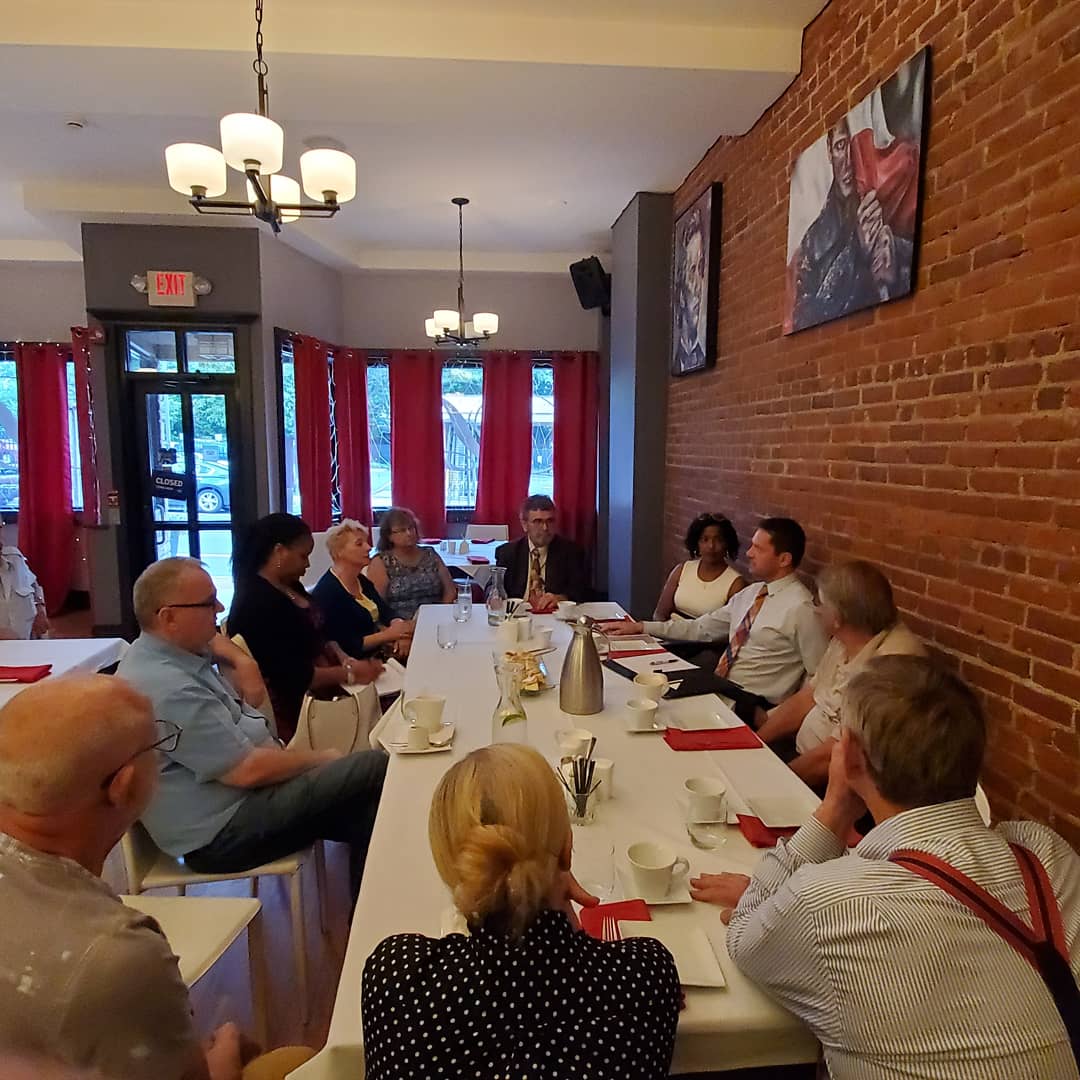 LittlePolandNB's tweet photo. New Britain's Little Poland welcomed Congresswoman Jahana Hayes today for a round table meeting with local business owners, civic leaders and residents.

@JahanaHayesCT https://t.co/sIfDRXXW51