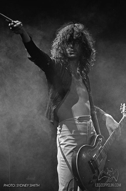 Jimmy Page photographed by Sydney Smith, 1975
