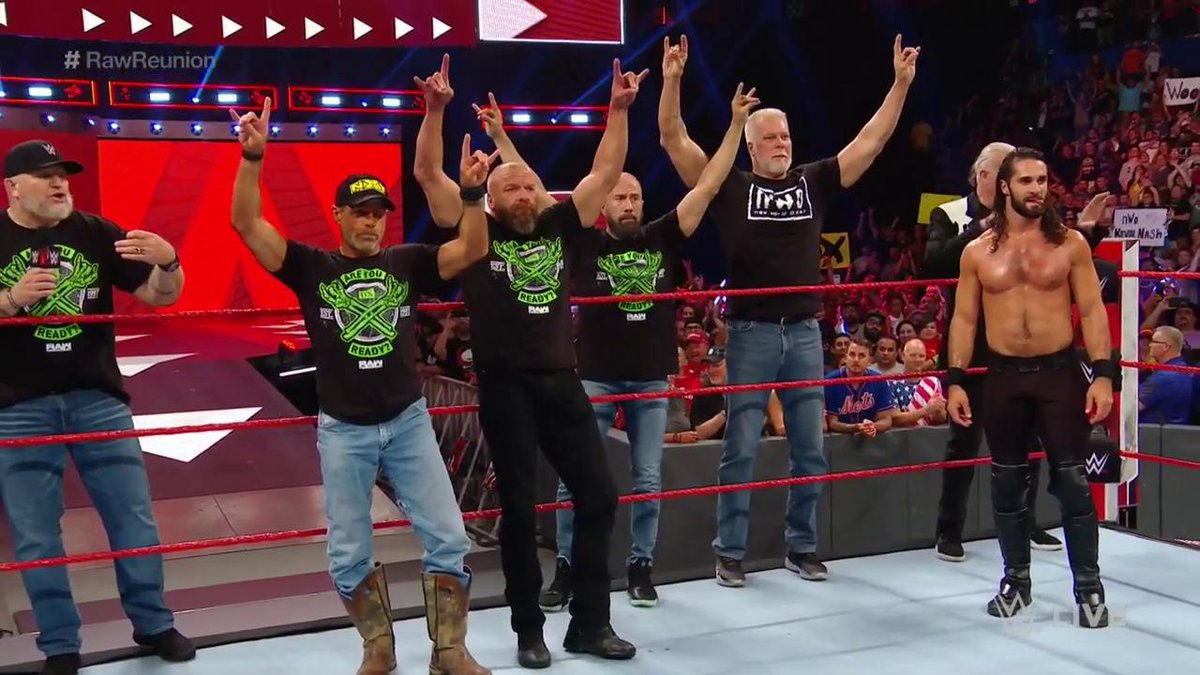WWEUniverse's tweet photo. #DX + #TheKliq = BAD NEWS for #TheOC. #RawReunion https://t.co/Gt3sWI8lOZ