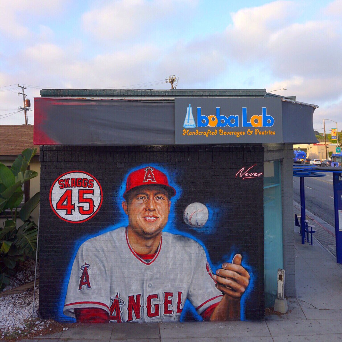 LakersMentality's tweet photo. #TylerSkaggs ceremony got me #TheHaloWay #WereNasty #RestInParidise #45 https://t.co/Zfc4CQMCMj