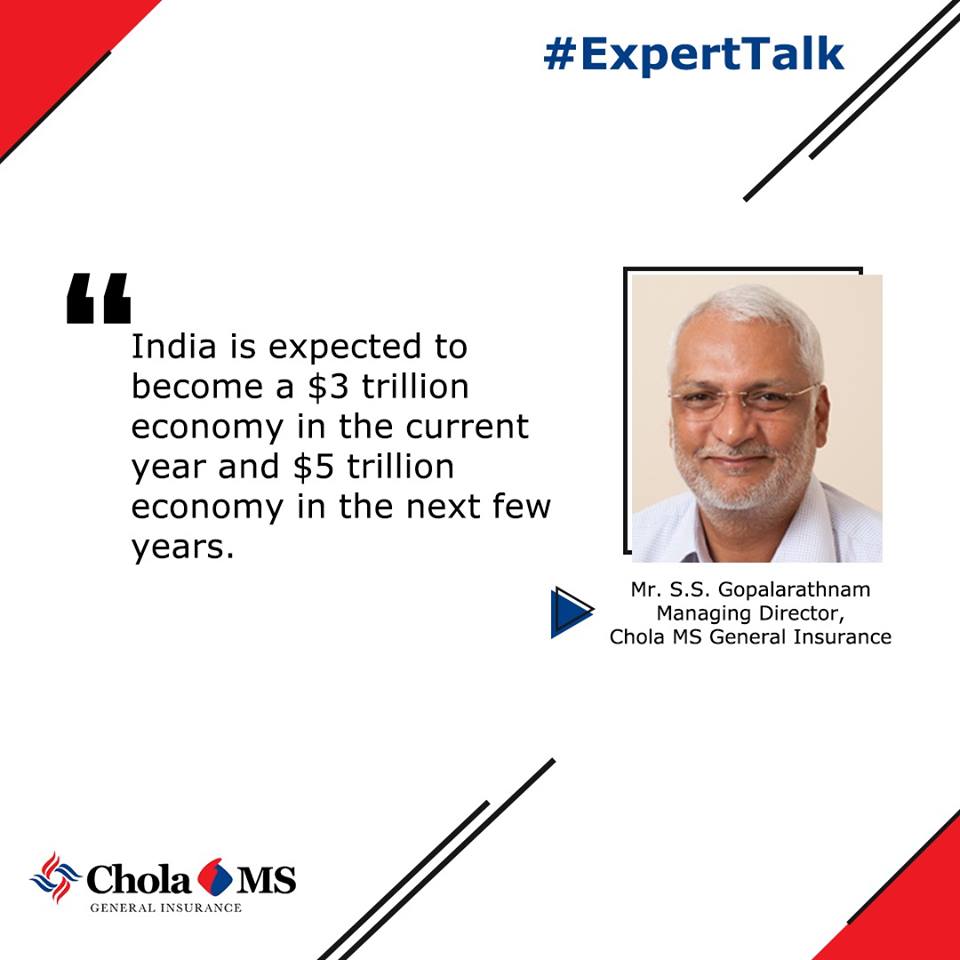 CholaMS's tweet photo. #BudgetByte3
Mr SS.Gopalarathnam, Managing Director- Cholamandalam MS General Insurance Company Limited shares his optimistic views about India's Economic Growth.
#Budget #FinancialBudget2019 #Budget2019 #ExpertTalk #FinancialBudget https://t.co/KEWbkKGNRu