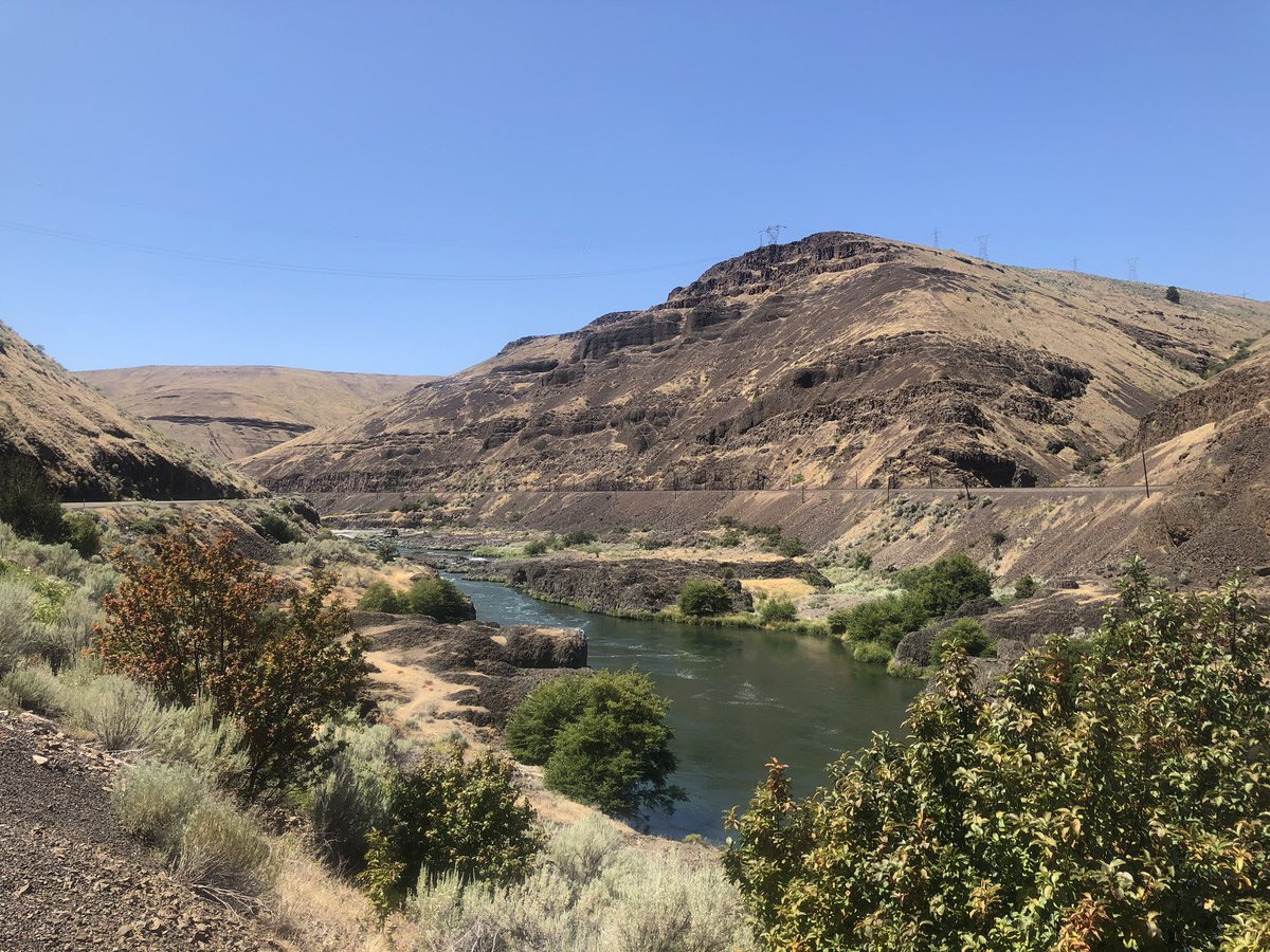 illini4000's tweet photo. Day 65: 71 miles from Goldendale, WA to Maupin, OR. Crossed another state line! Also got some plants from a fruit market. #i4k #2019bikeamericateam #idefeetcancer https://t.co/3At7nuuTPL