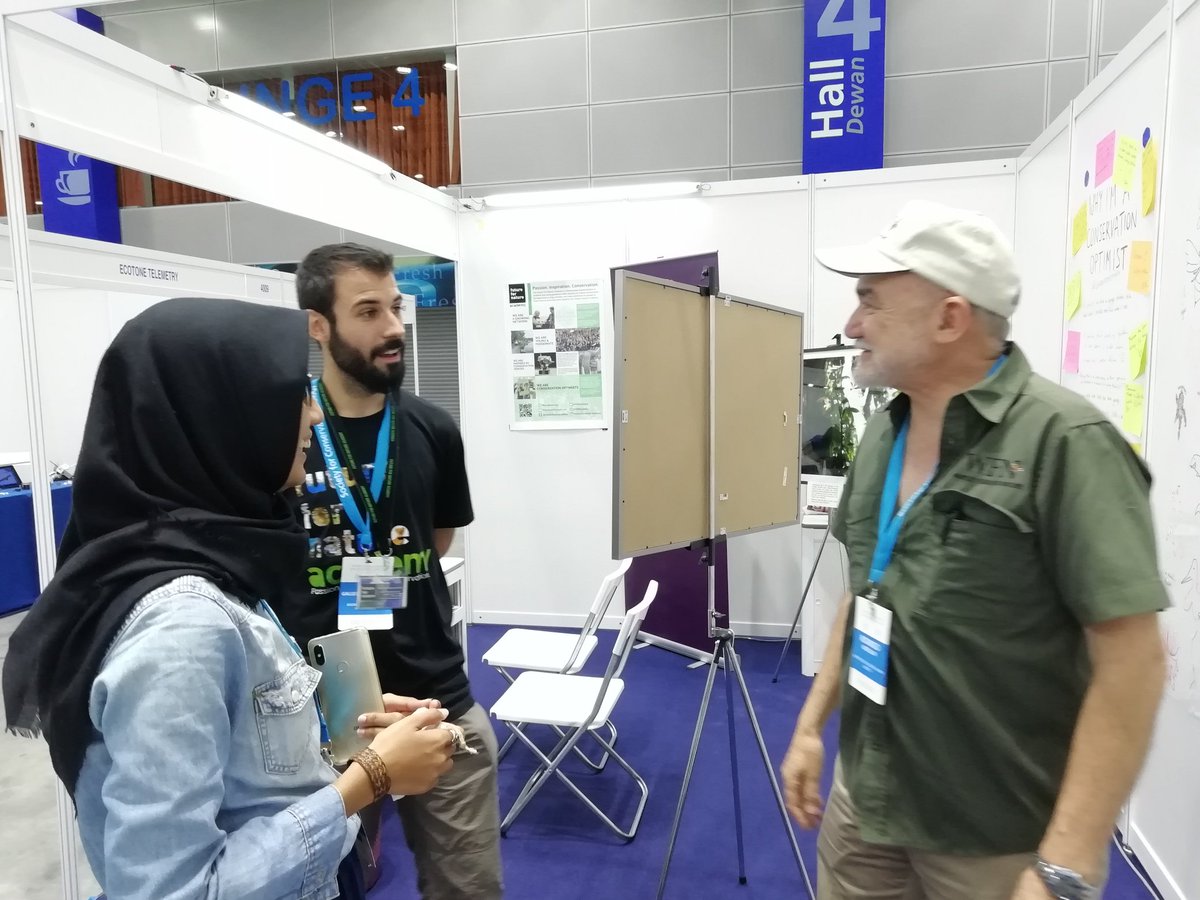 So much going on today at the #ConservationOptimism booth! Lots of inspiring conversations. #ICCB2019