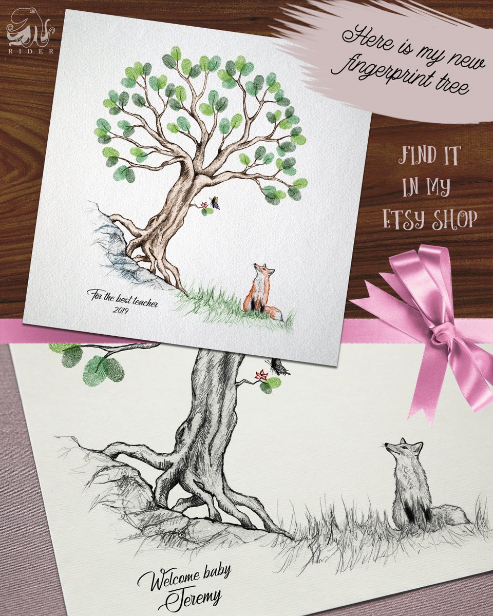 art_octopus's tweet photo. My new fingerprint tree drawing with a cute fox. Perfect for baby shower, birthday parties, bridal shower and other events.

#Fingerprint #guestbook #digitalartwork #customization #birthday #events #party
#thumbprintart #fingerprintart #etsyshop #tweetme #babyshower #bridalshower https://t.co/Hm22vnzSEw
