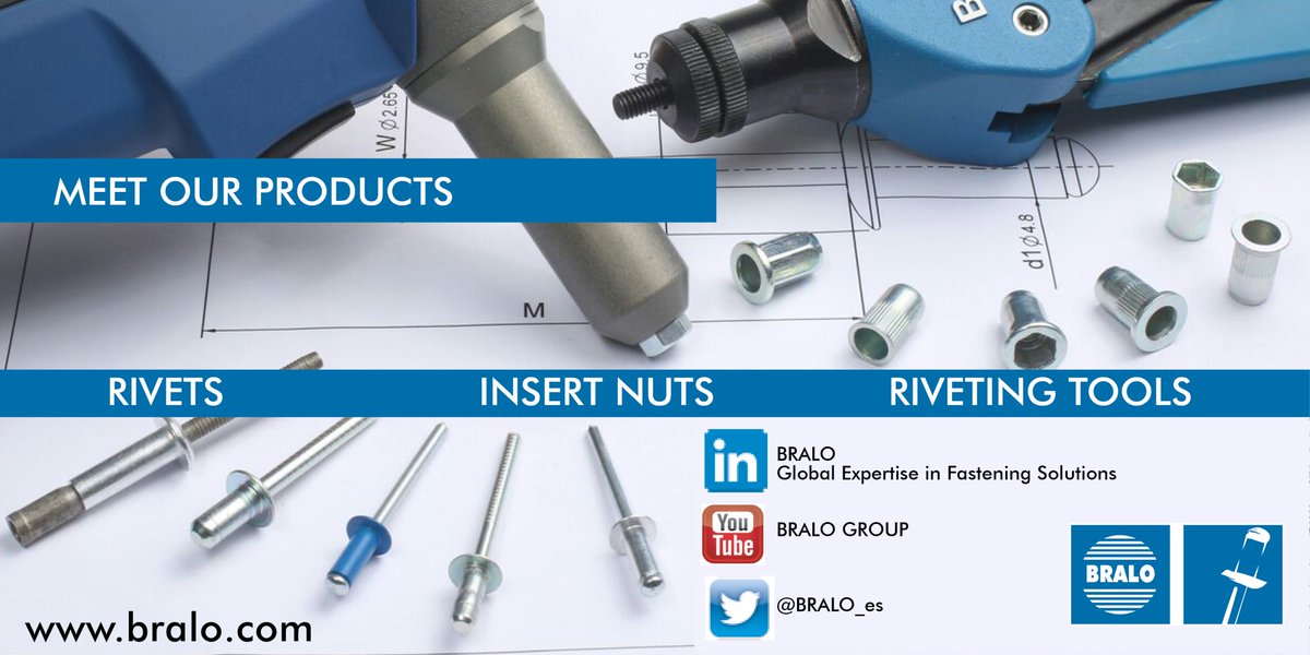 BRALO_es's tweet image. Meet the widest range of the market in #rivets. Download the @BRALO_es catalogue: #rivets, #insertnuts and professional #rivetingtools for #automotive, #construction,#renewables, household #appliances and others #industrial sectors bit.ly/2JMskEj