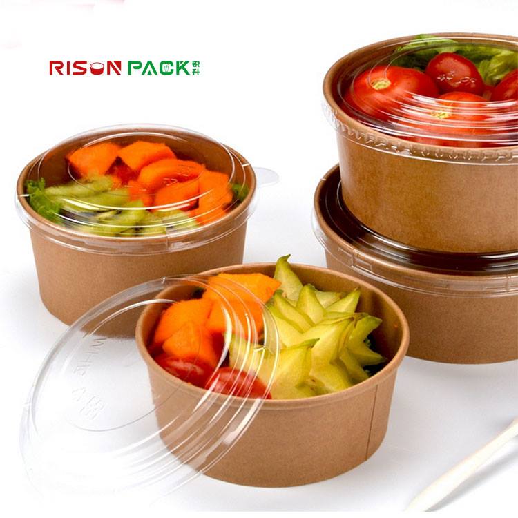 risoncup's tweet image. KRAFT PAPER SALAD BOWL WITH ECO-CLEAER PET LID IN FULL SIZE 
500CC/750CC/1000CC/1300CC 🤣😇😀