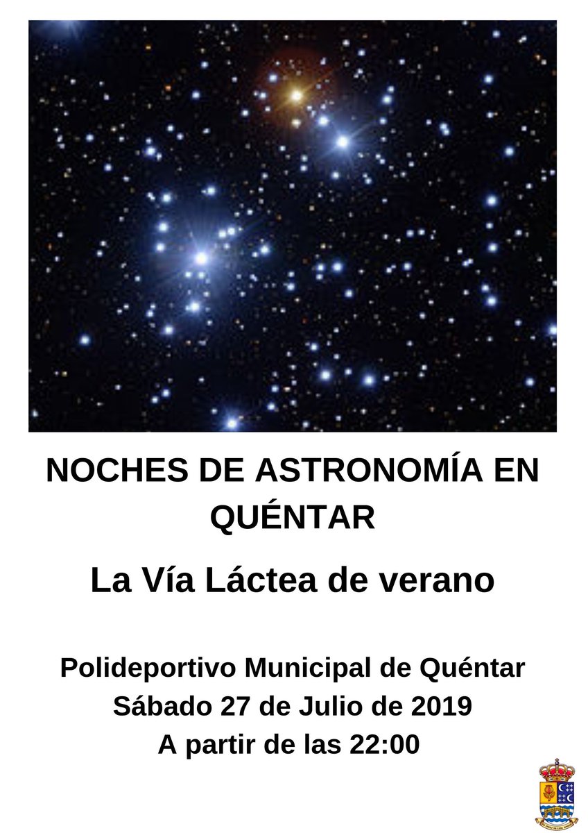 Estas #estrellas no están en Netflix, pero son mucho más impresionantes, acercate a verlas el próximo sábado en #Quéntar, a las 22 horas en el polideportivo municipal.  #todoslospúblicos #familias #astronomía #víaláctea #planesdefinde #alfresquito