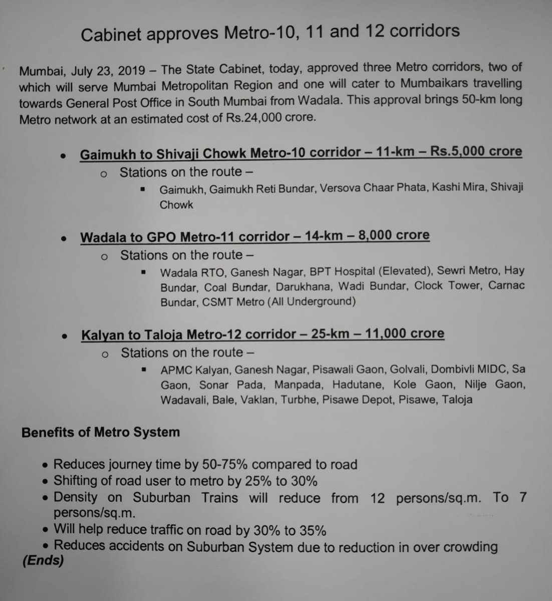 rajtoday's tweet photo. Trains Ahoy! More Metro rail lines in and around Mumbai. Details here. @mid_day https://t.co/6UmaN9R3De