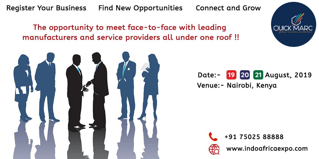 Trade shows bring together producers, exporters, importers, and the public, and a number of other stakeholders.
Join with Quickmarck to Book The space in Exhibition.
E-mail: book@indoafricaexpo.com
Website: indoafricaexpo.com
#tradeshows #fairs #expos
#TuesdayThoughts