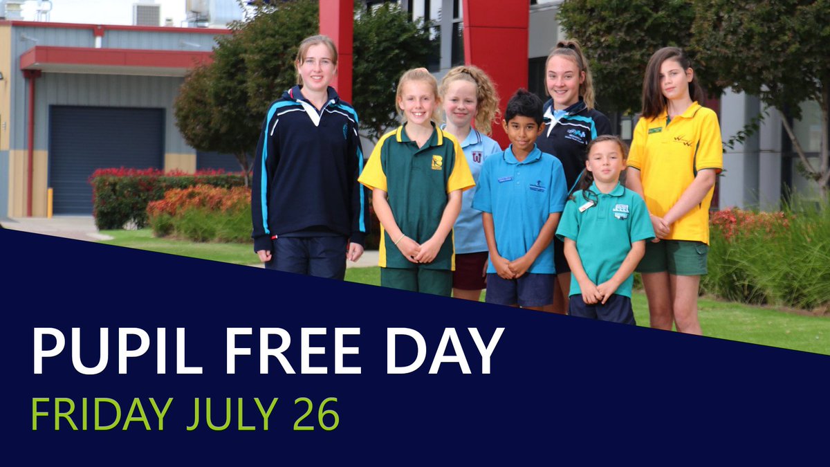 A reminder that this Friday July 26 is a pupil free day, as our staff will be attending the 2019 Wodonga Federation of Government Schools Conference.