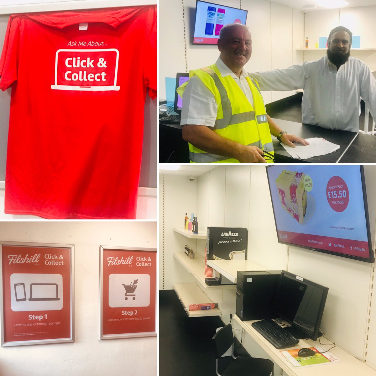 SimonHannah1's tweet photo. #ClickCollect facility is now open @JWFilshill Already saving customers time, showcasing exclusive promotions, NPD and free @LavazzaUK #coffee #appordering #online #convenience #fastturnaround #service #LeadingTheWay https://t.co/mxoX3EJ2WE