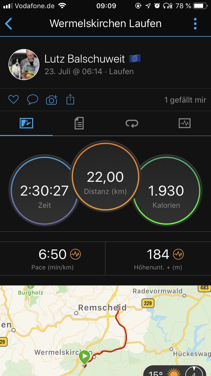 Guten Morgen 🖖🏻
Tag 2760 in Folge. 60659 km im Streak. 
Weiter Rehabilitationssport. Darf ich das noch so schreiben, auch wenn es sich vielleicht nicht mehr ändert. 
22 km für die Serie gelaufen. Den Martin Kottsi
#LebenslaufKeinWettkampf
#StreakOn
#Streakrunning
#Runningeveryday