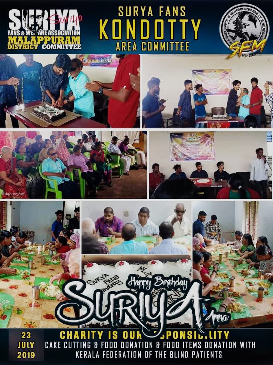Sukhil20's tweet image. Pic frm Our #WelfareProgram  as the part of @Suriya_offl anna Bday(Food Donation) @ KeralaFedarationOfTheBlind (Kizhuparambu) , @KondottySFC 

#HappyBirthdaySURIYA