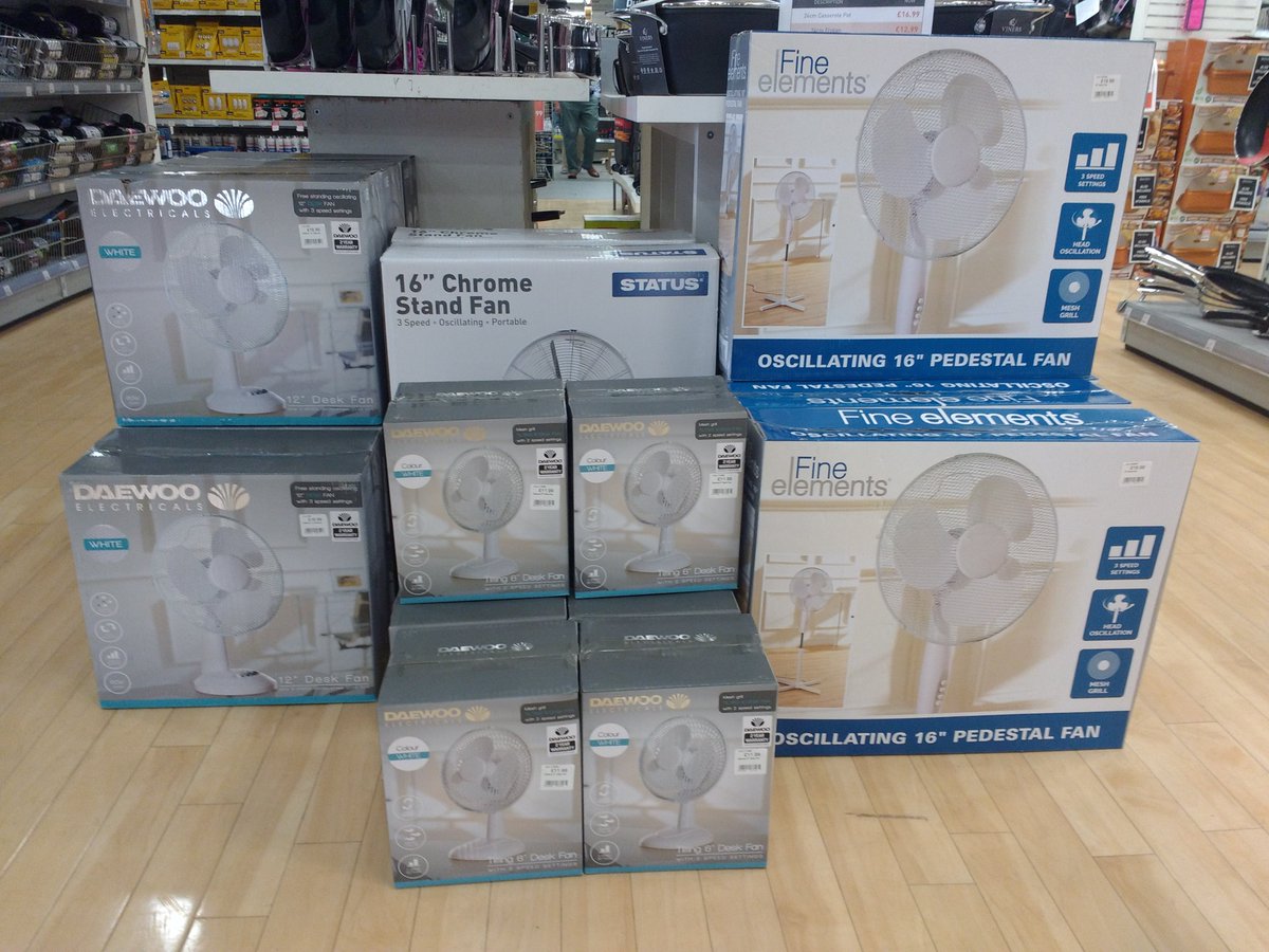 barnitts's tweet photo. Scorching heat predicted! We have a good choice of fans in all shapes, sizes and styles to make these summer days more pleasant and easier to work in. #fans #deskfans #towerfans #minifans https://t.co/hXG2h3UkiX