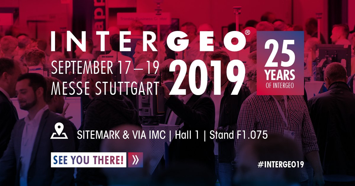 Are you attending #INTERGEO in Stuttgart this year? Sitemark is! Come and meet us and our partner, VIA IMC, the #digital #innovation division of the @VINCI group. See how Sitemark and VIA IMC's solution for the #construction industry simplifies the use of #drones and #aerial data