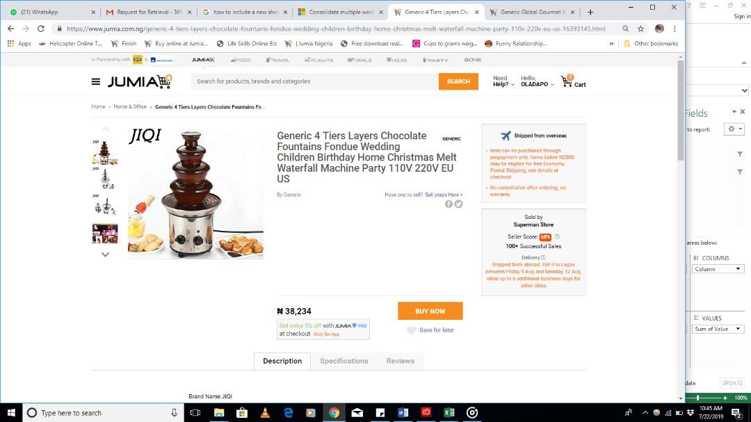 mariposa_fruits's tweet image. I have been eyeing this chocolate fountain since yesterday. It isnt up to N50,000 but it will open the door for more customers for my budding dessert business. #Mazibybyethread #mazibyebyethread #mazibyethread