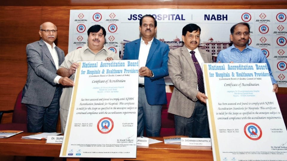 #InTheNews: JSS Hospital Gets NABH Accreditation 
#NABHAccreditation #Accreditation #Healthcare #QualityCare @Director_NABH  @JSSAyurvedahosp @MoHFW_INDIA @moayush @AdilZainulbhai @RaviPSingh  

Read more: bit.ly/2SzmQ2d