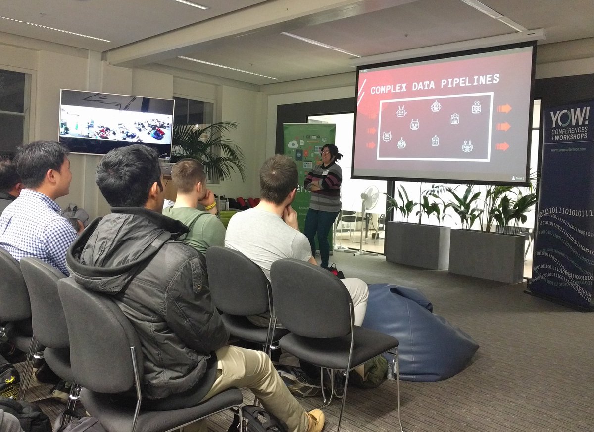 AussieTesters's tweet image. @hogfish talking about complex data pipelines at #YOWnights in #Melbourne.  Supported by @envato and of course, TEAM. @MichelePlayfair @purplevelvet @rajeshmathur #moderntesting #datadriventesting #testing