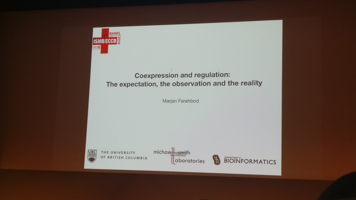 GwenaelleL_'s tweet image. #NetBio
Marjan Farahbod with Coexpression and regulation: the expectation, the observation and the reality
#ISMBECCB