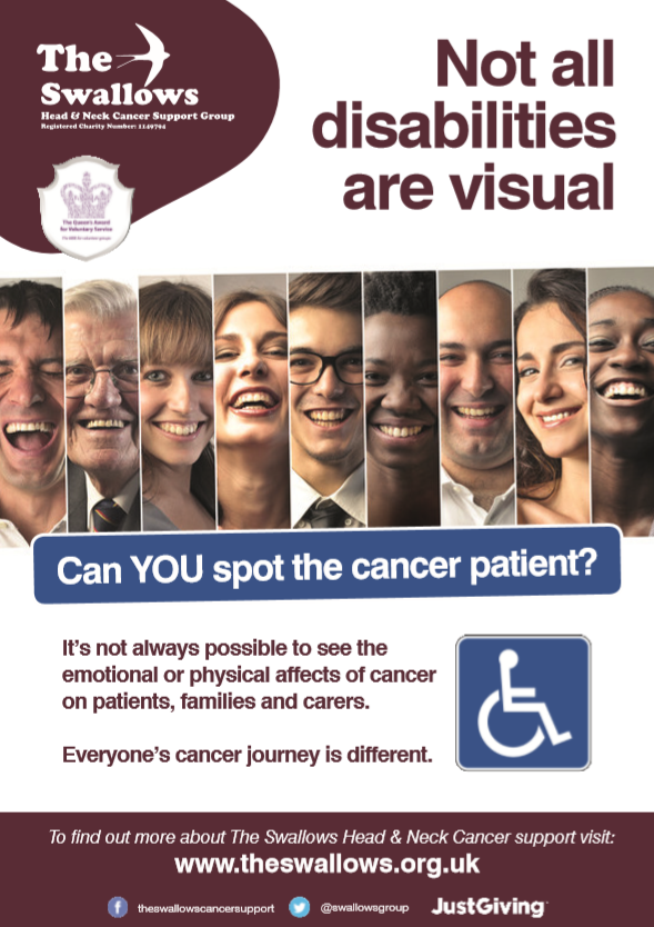 swallowsgroup's tweet photo. Our campaign launched today for #WHNCD2019 and posters are ready order yours today #Disability #Cancer #HNCCONF2019 https://t.co/sYuqnayFdI