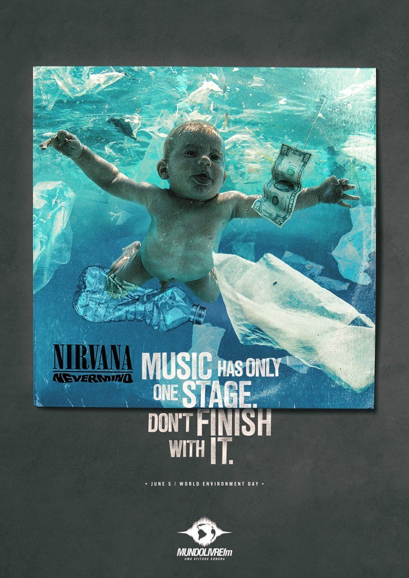 beshared_es's tweet image. 🎶🌱 “La música solo tiene un escenario. No acabes con él”. 

Así de contundente es el mensaje de la campaña gráfica de la emisora de radio brasileña @MundoLivreFM que retoca las portadas de discos famosos. 

#sostenibilidad #ComDigital #comunicacion vía 
@lacriaturacreat