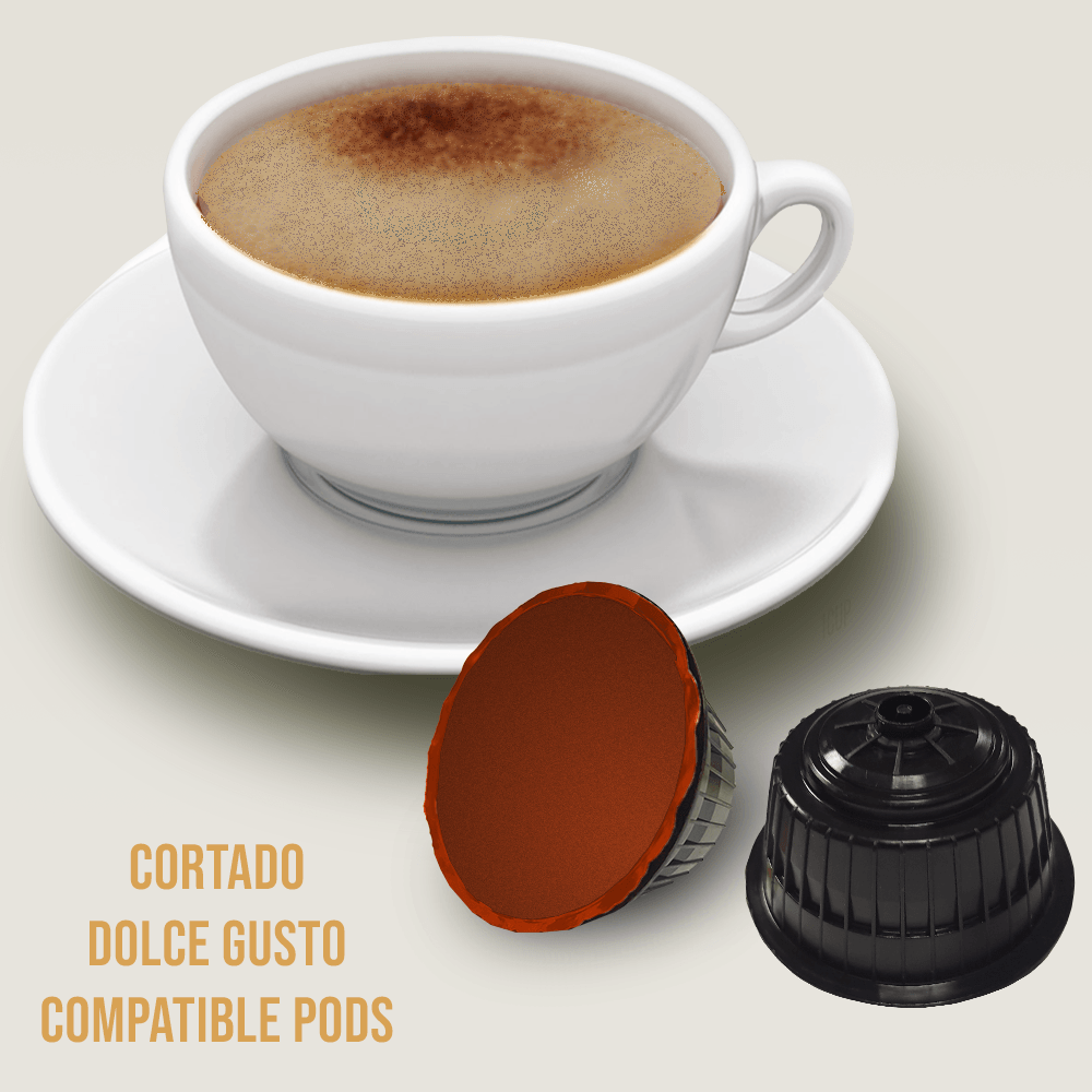 northwestvend's tweet image. What is a " Cortado ? ", milkier than a #Macchiato punchier than a #flatwhite Well, in a #DolceGusto machine, find out at  ebay.co.uk/itm/50-Dolce-G…