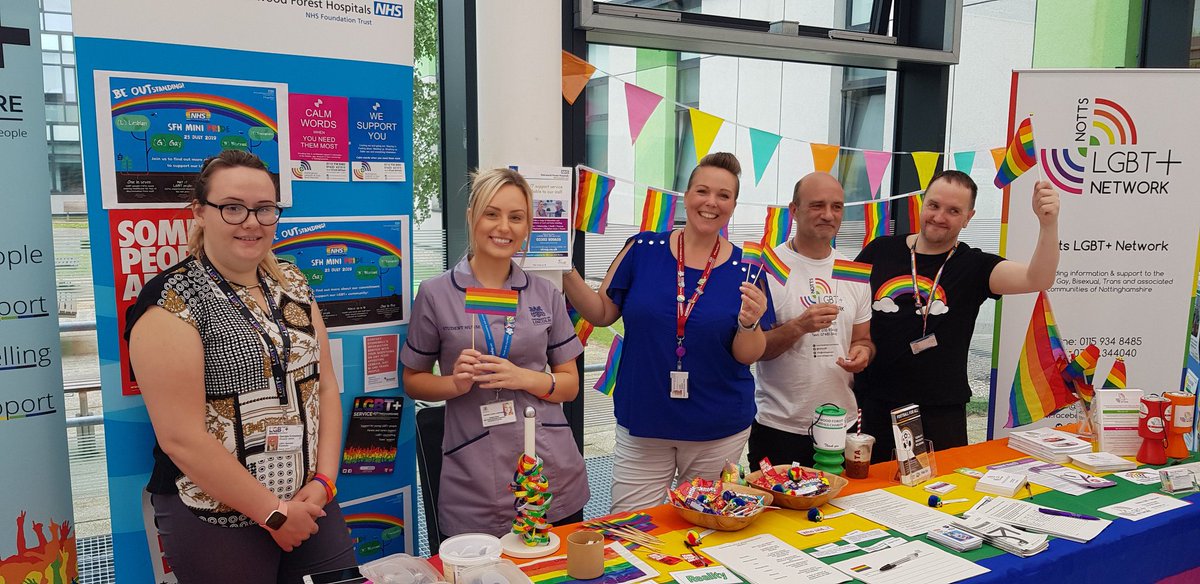We're proud to be celebrating PRIDE for the first time at #TeamSFH! Come &amp; join us in the KTC Street at King's Mill Hospital! #pride #nhsrainbow