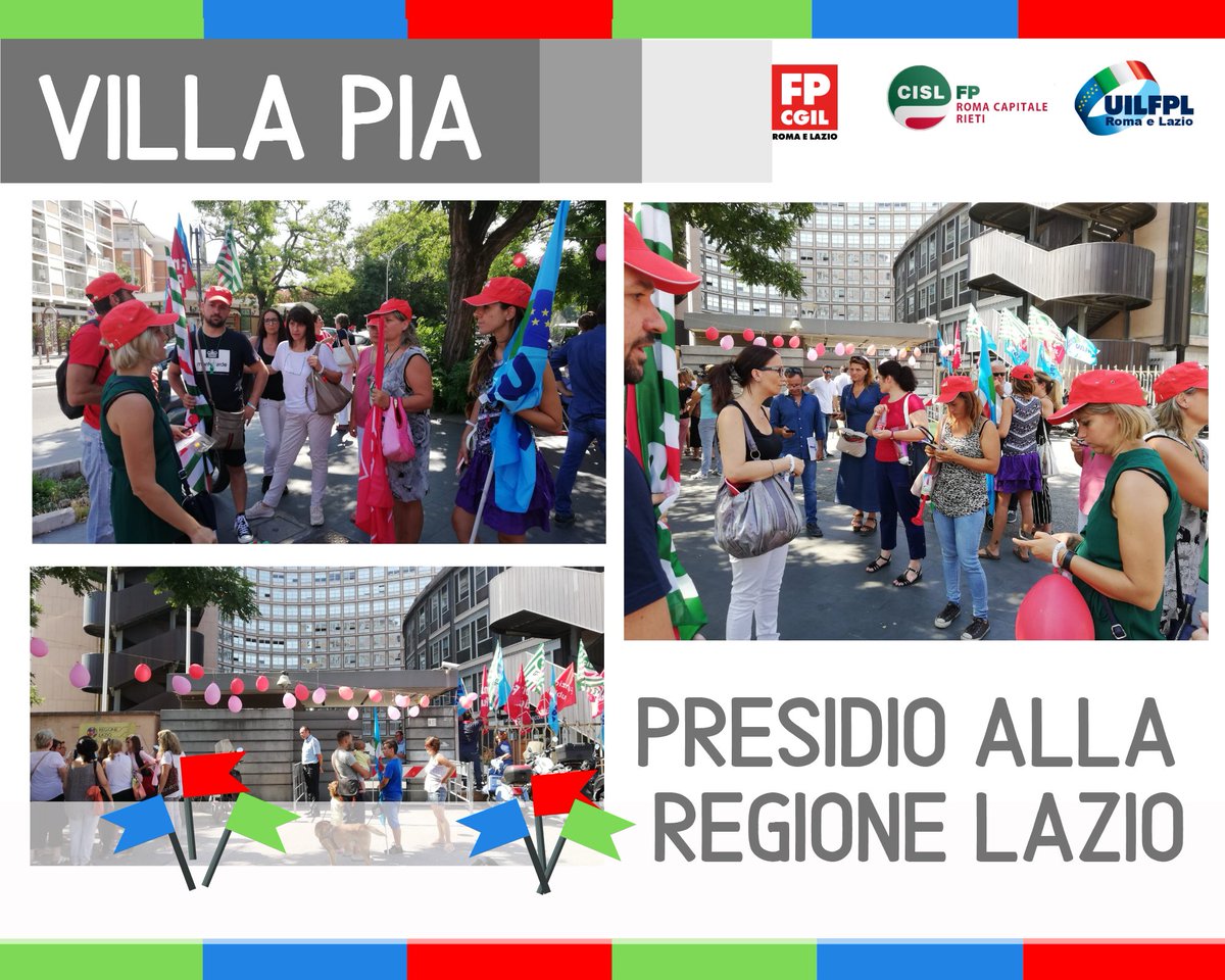 Stamattina con le lavoratrici e i lavoratori del reparto Ostetricia e Ginecologia di #VillaPia in presidio alla  #RegioneLazio, dove sta per partire l'incontro tra sindacati e amministrazione regionale.

Leggi qui per approfondire:
bit.ly/2LAOf3a

#SanitàPrivataKo