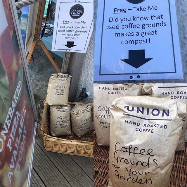 freshcornish's tweet photo. Free coffee grounds for your garden! 🌎 ☕️ 🌷  #noslugshere #coffeegrounds #unionhandroasted #coffee #gardencompost https://t.co/40x330TuaP https://t.co/yYMCo5X0tp