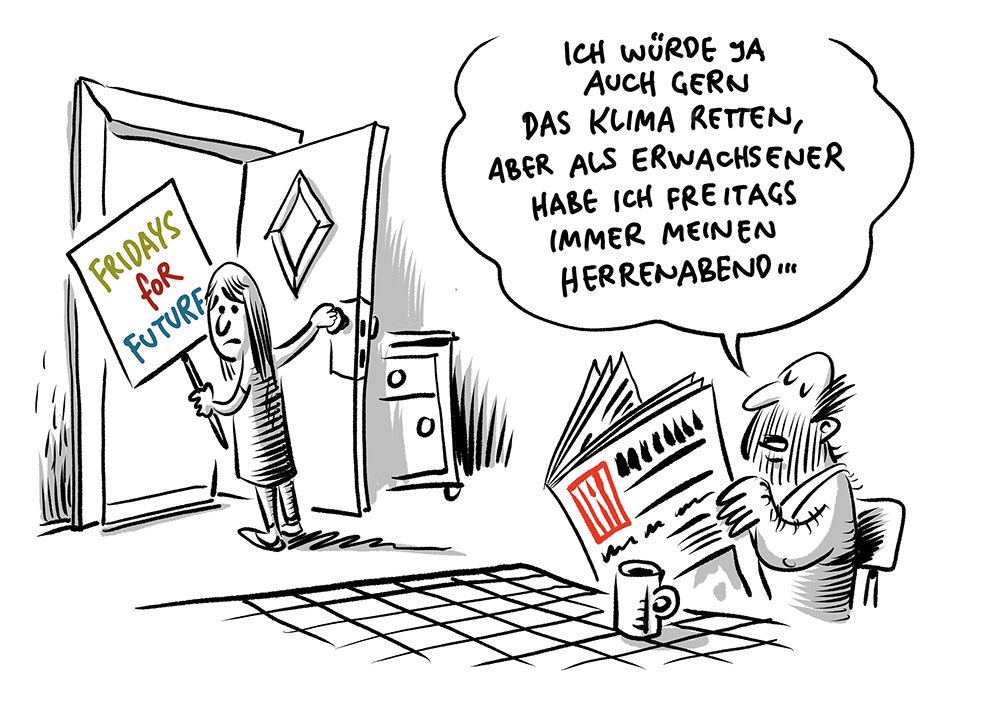 TSchwarwel's tweet image. „„Fridays for Future“-Aktionswoche im September:
Auch Erwachsene sollen das Klima retten“
schwarwel-karikatur.com
#fridaysforfuture #parentsforfuture #scientistsforfuture #ffg #klimawandel #schwarwel