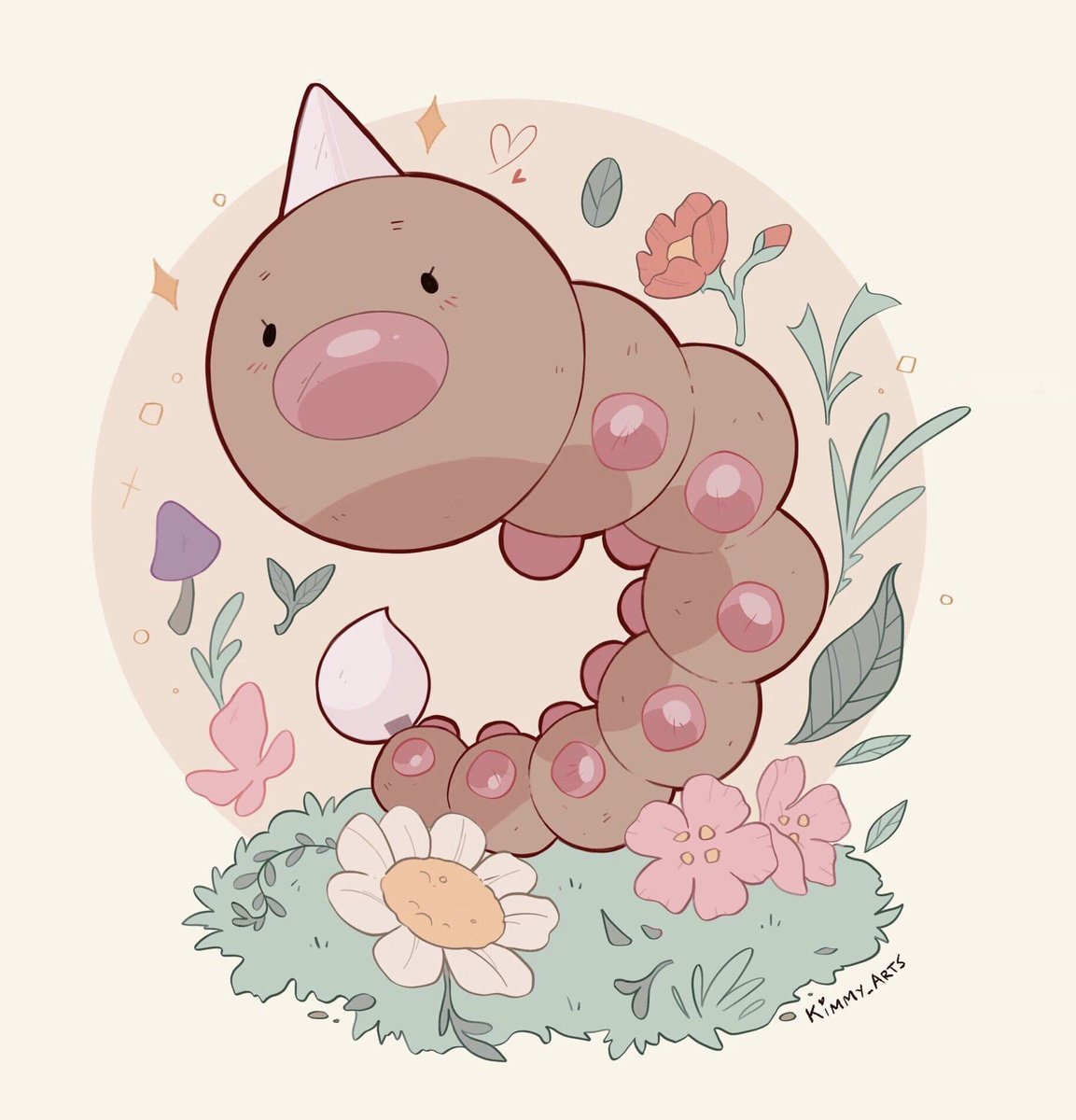 Kimmy_arts's tweet image. 🌱 There’s a weedle in my garden!

Little doodle to try out a different inking brush in @Procreate  ✨

#pokemon #bugtype #weedle
