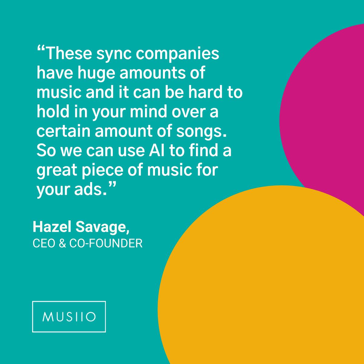 Musiio's tweet photo. CEO @hazelsavage spoke on an insightful panel at #CogX19 titled "Can AI Be Creative?". She discusses #AI-generated music versus using AI for content curation. Check out the video over at https://t.co/XRm58pQLG2 https://t.co/LCPg2JM7CE